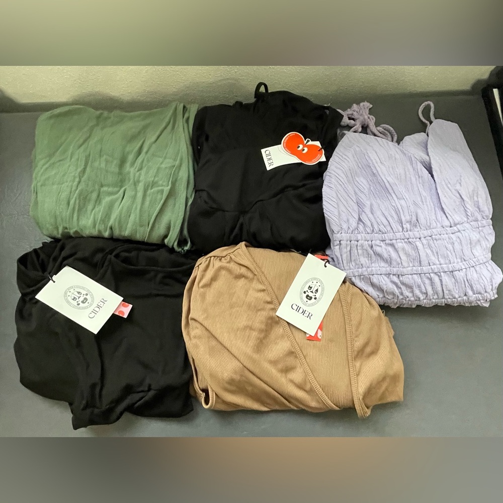 Assorted Cider Clothing Bundle - Green, Black, Purple, Tan